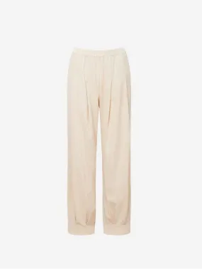 Mallory Women's Organic Cotton Needle Cord Trousers | Winter White