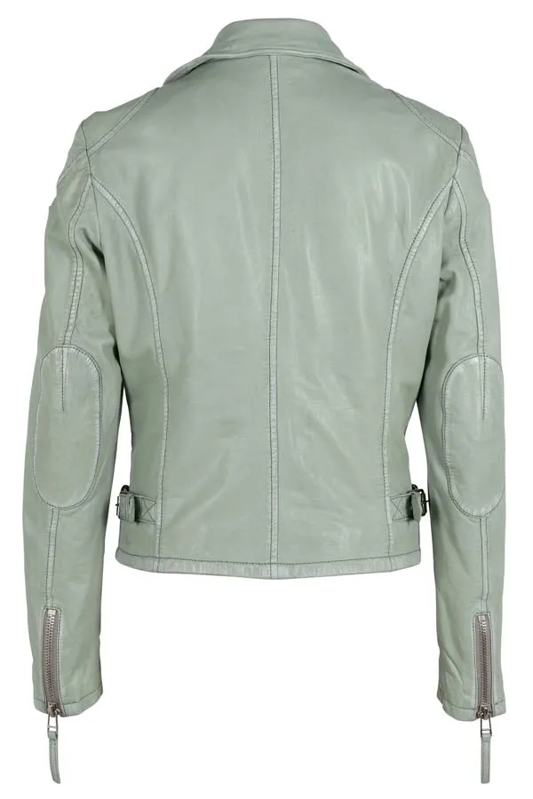 Mauritius - Sofia 4 RF Woman's Leather Jacket - Frosty Green