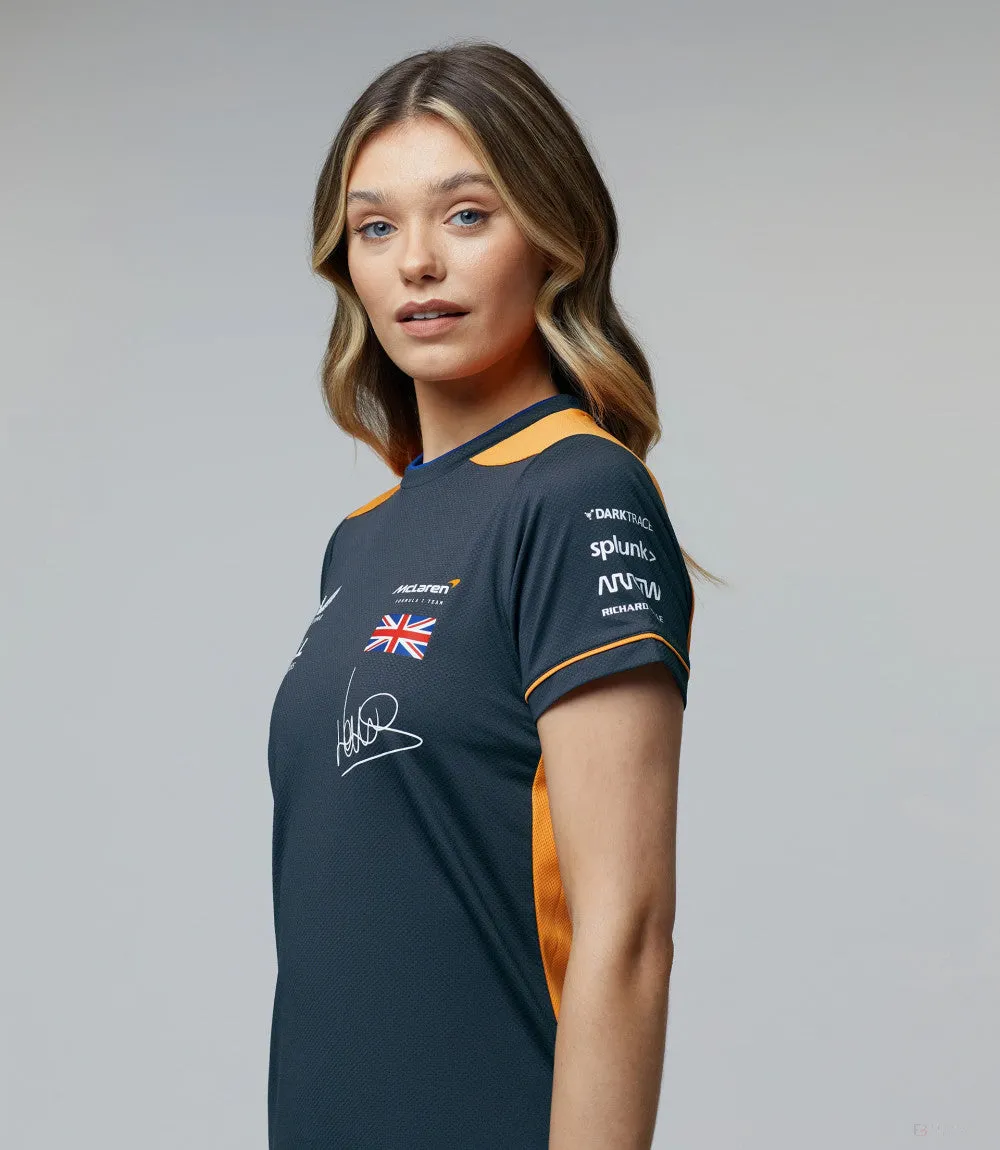 McLaren Womens T-Shirt, Lando Norris Team, Grey, 2022