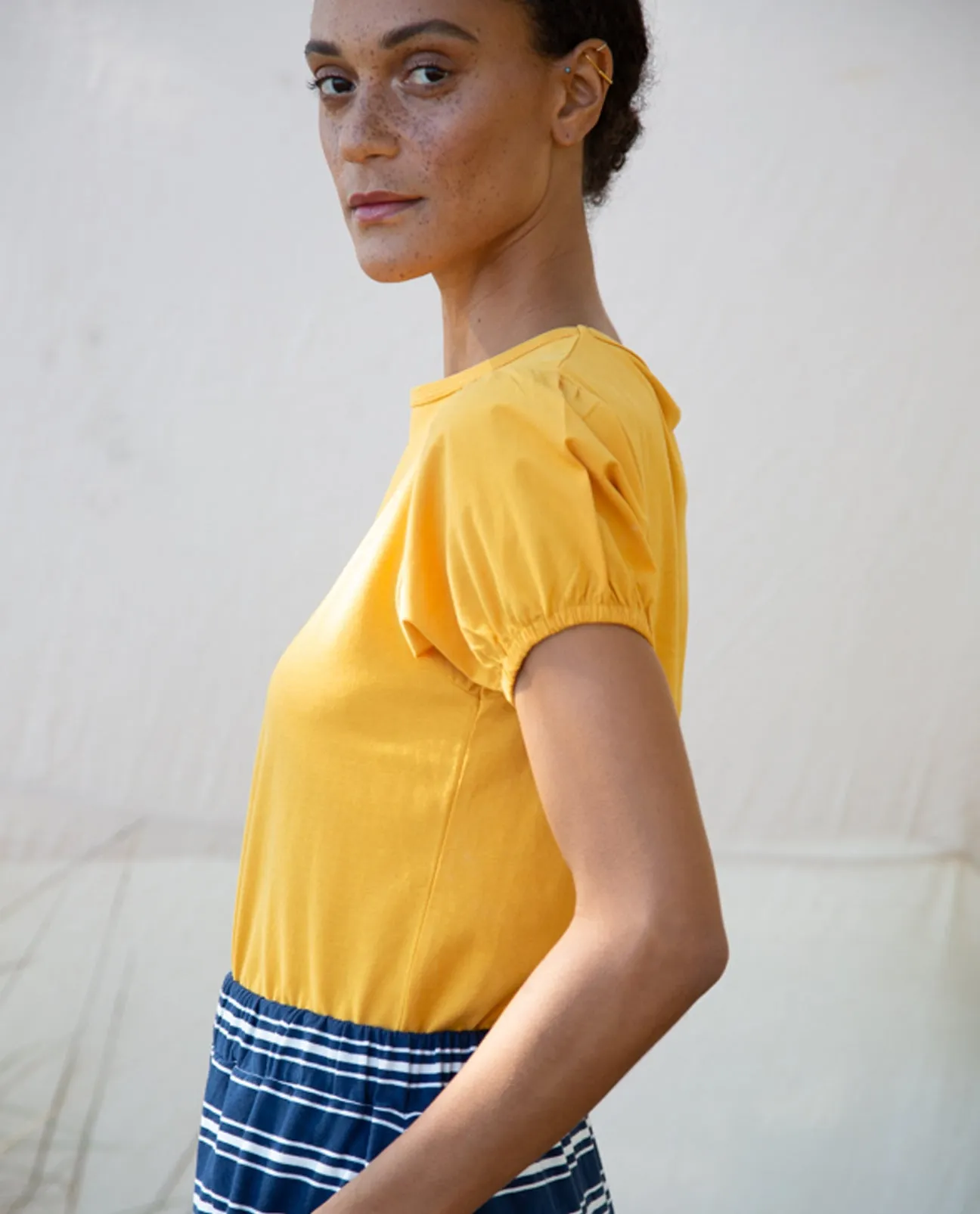 Mischa Organic Cotton Top In Ochre