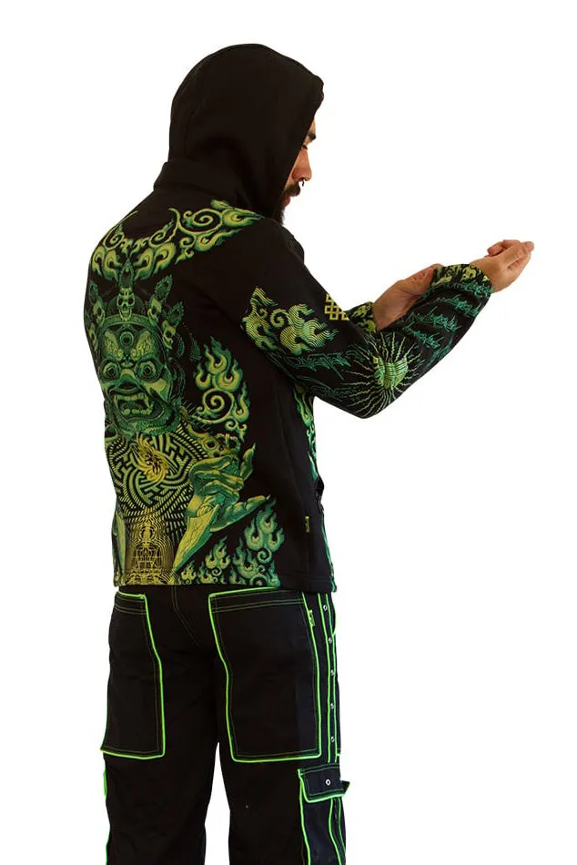 Morph Jacket Round Hood: Lime Mahakala