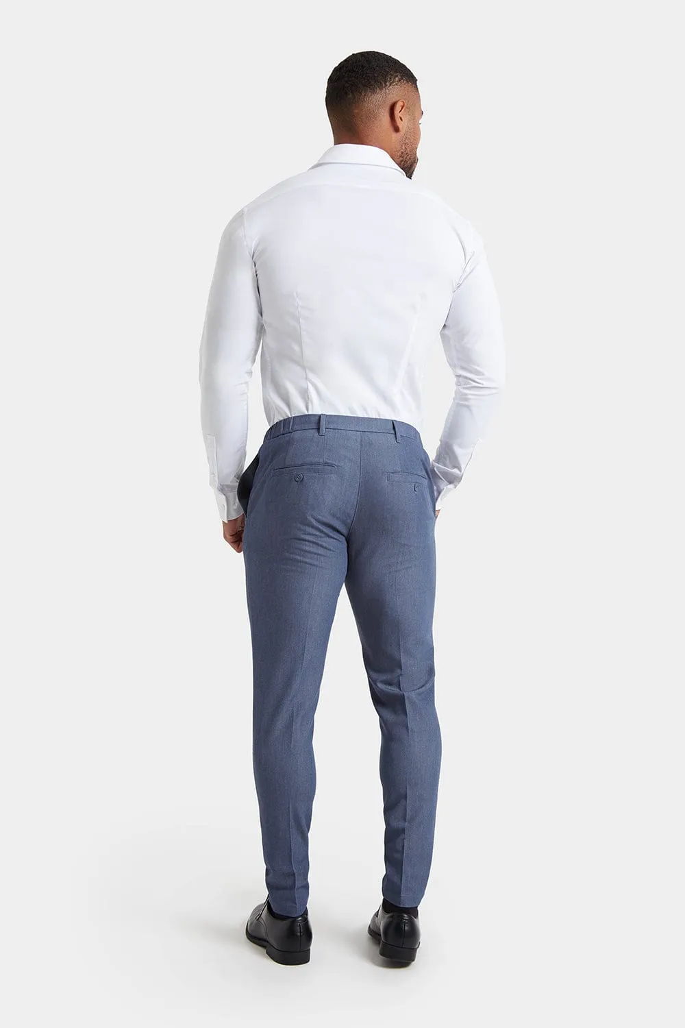 Muscle Fit Essential Trousers in Chambray