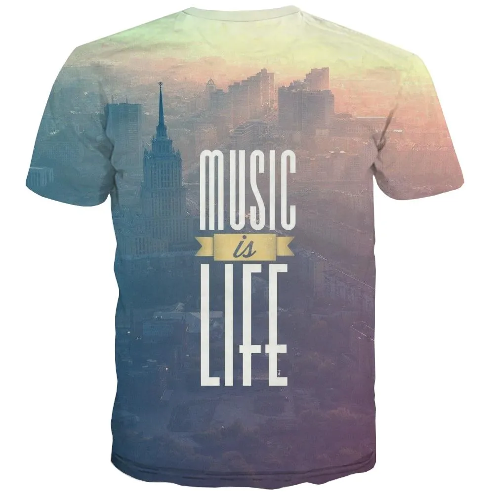 Music T shirts Men Instrument Tshirt Anime Retro Shirt Print Electronic T shirts Funny