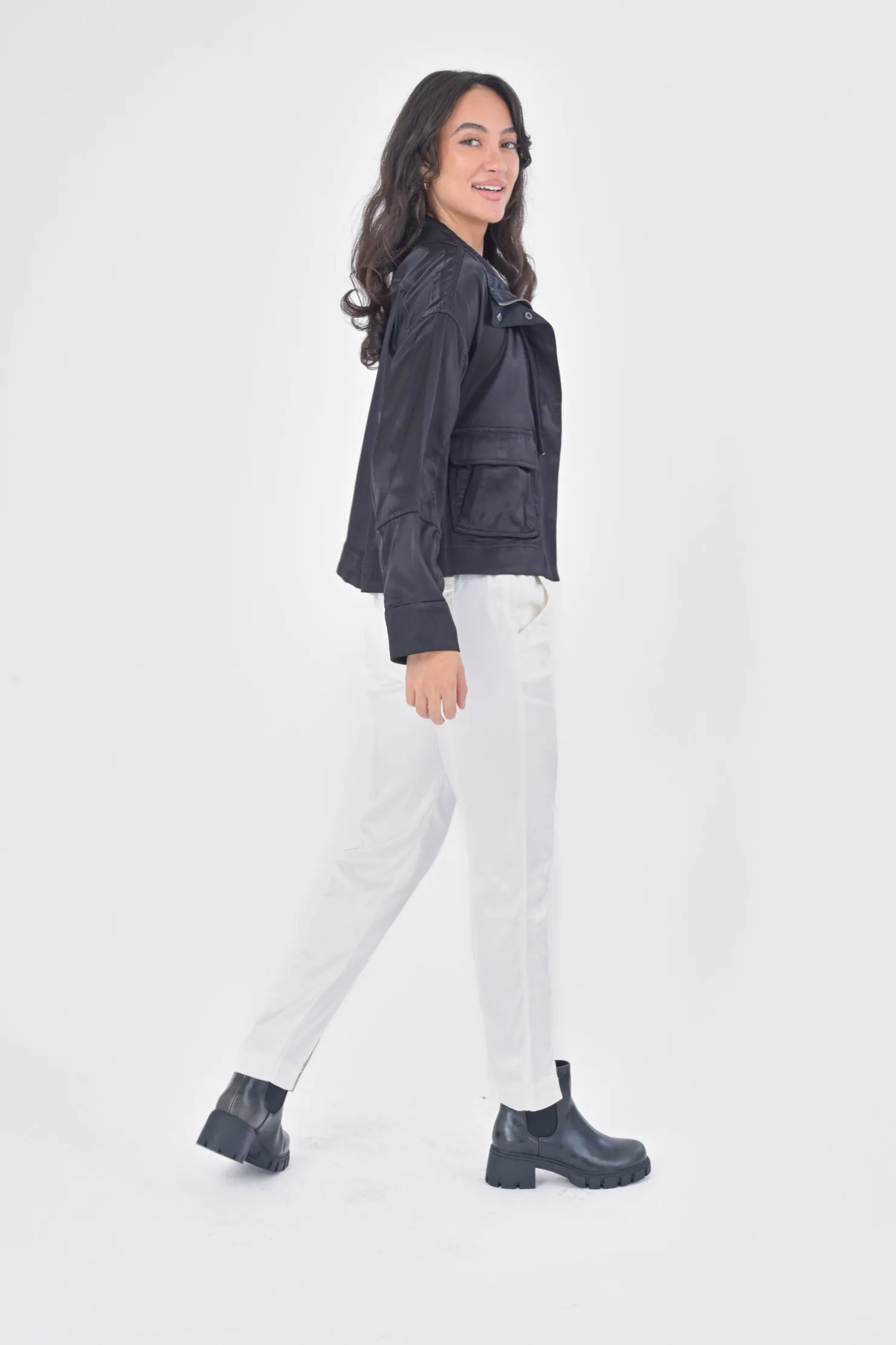 Mykonos Stretch Viscose Satin Jacket