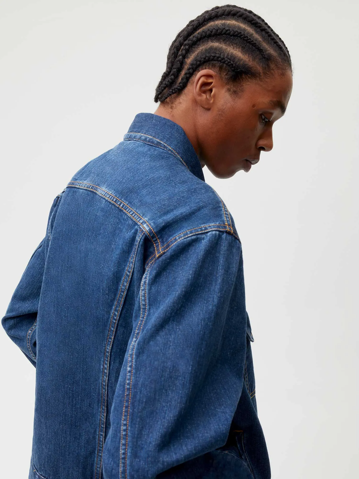 Nettle Denim Jacket—mid wash