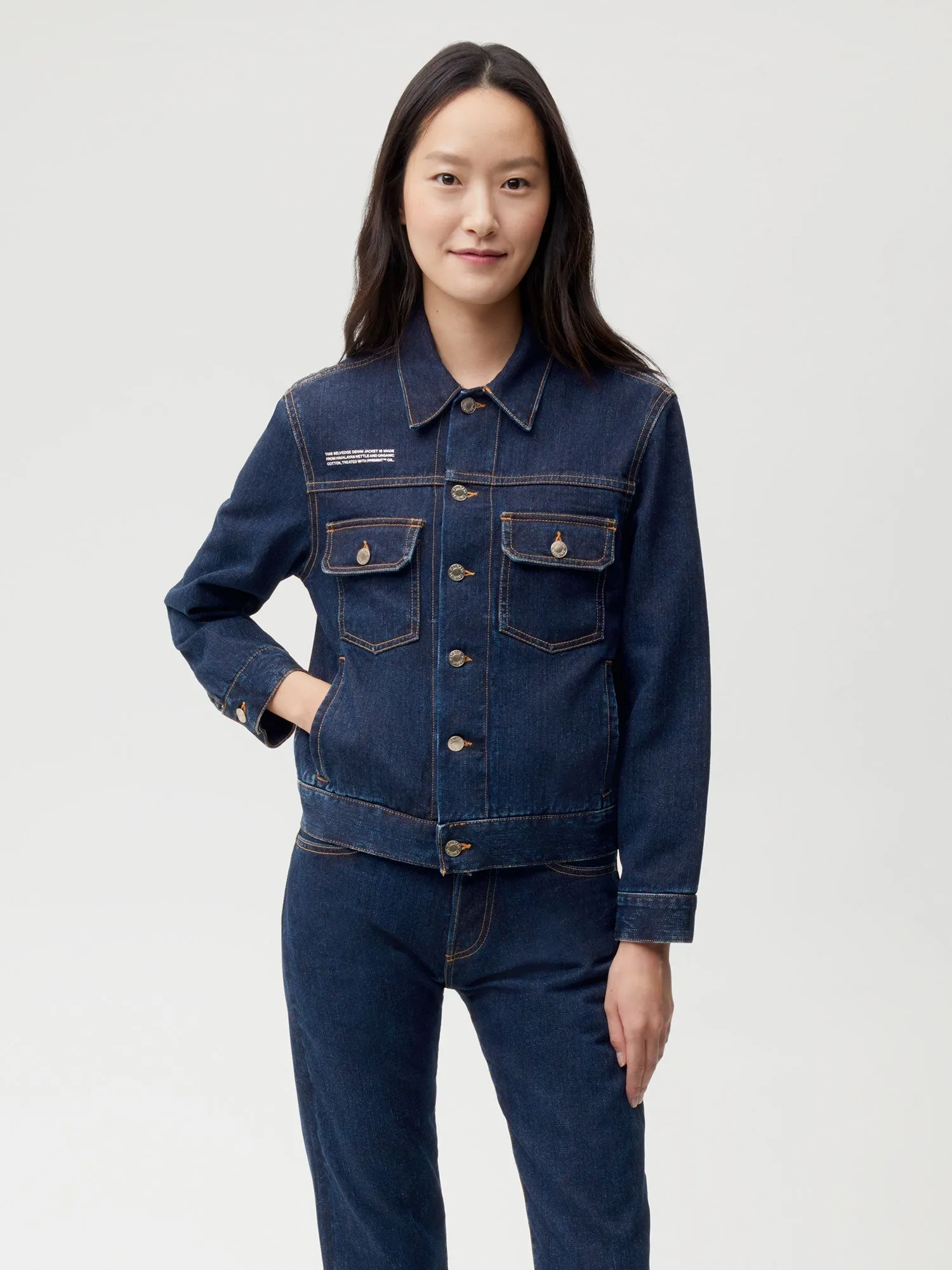 Nettle Denim Jacket—rinse wash