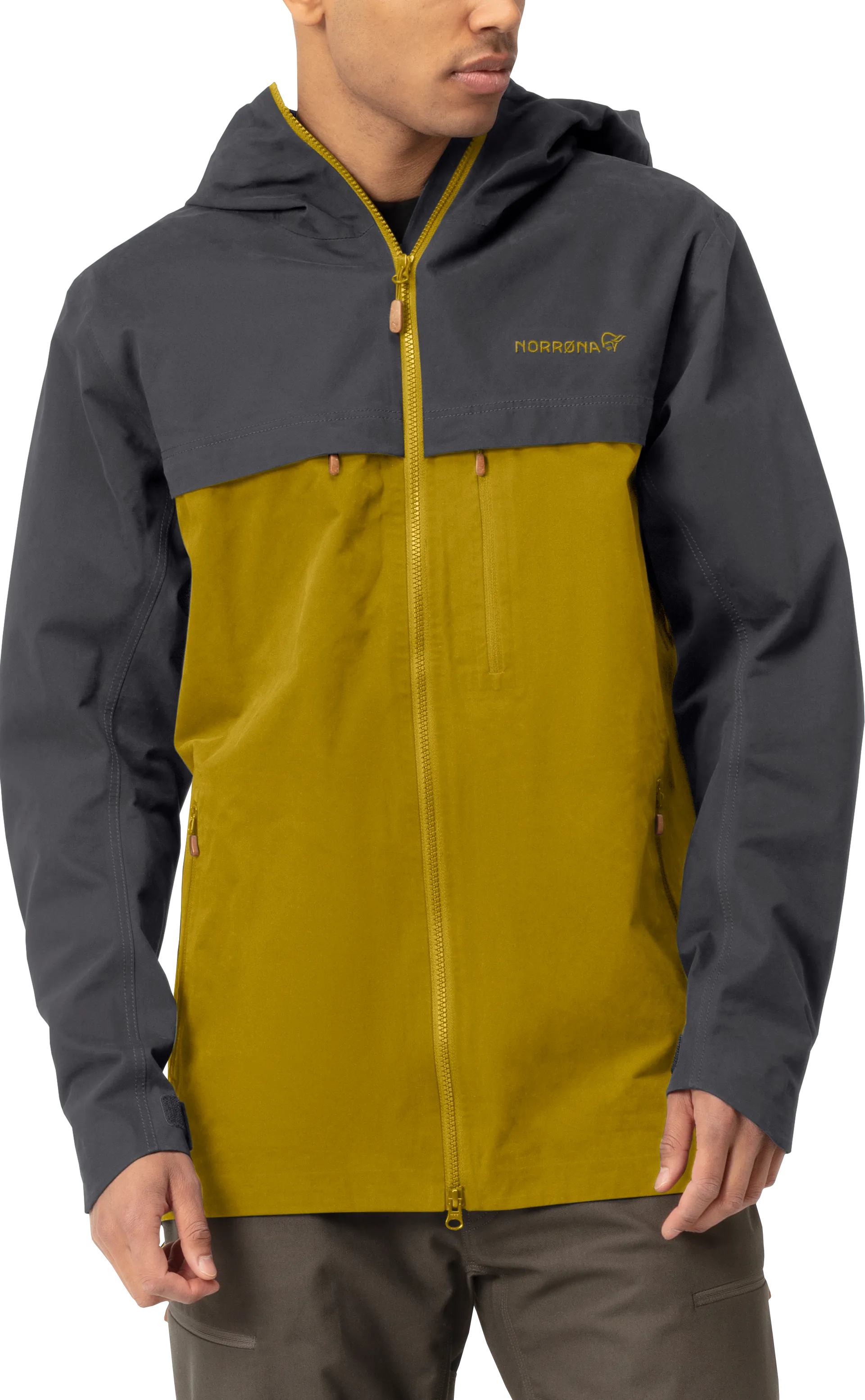 Norrøna Men&#x27;s Svalbard Cotton Jacket Slate Grey/Golden Palm | Buy Norrøna Men&#x27;s Svalbard Cotton Jacket Slate Grey/Golden Palm here | Outnorth