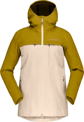 Norrøna Women&#x27;s Svalbard Cotton Jacket Golden Palm/Ecru | Buy Norrøna Women&#x27;s Svalbard Cotton Jacket Golden Palm/Ecru here | Outnorth