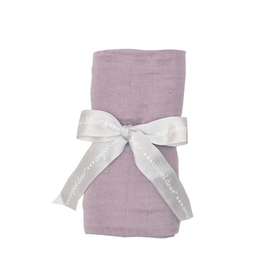 Organic Cotton Solid Muslin Dusty Lavender Swaddle Blanket