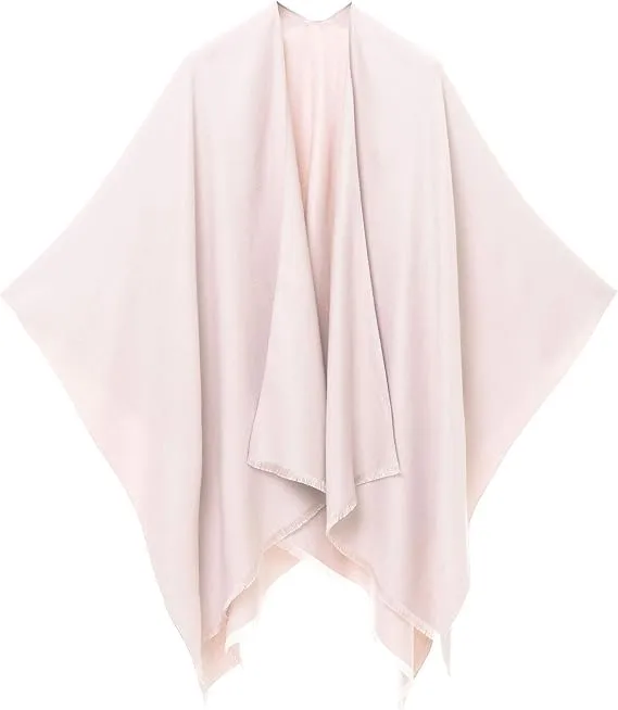 Pearl Mauve Luxurious Knit Sweater Poncho Cardigan