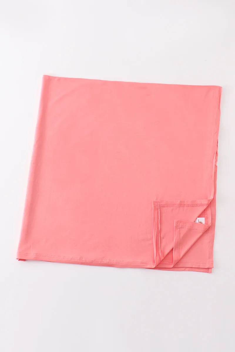 Pink baby bamboo swaddle blanket