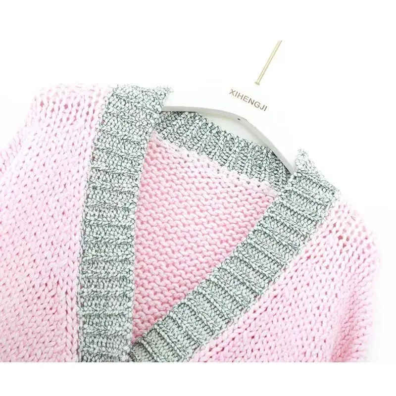 Pre Order:  Tri-Color Cotton Knit Jacket