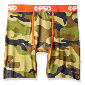 PSD Vintage Mens Camouflage Army Print Boxer Briefs Athletic Large Underwear - E21810061-GRN-L