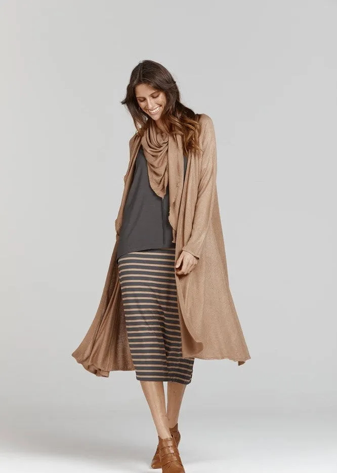 Quatro Cashmere/Bamboo Duster Jacket - Nougat