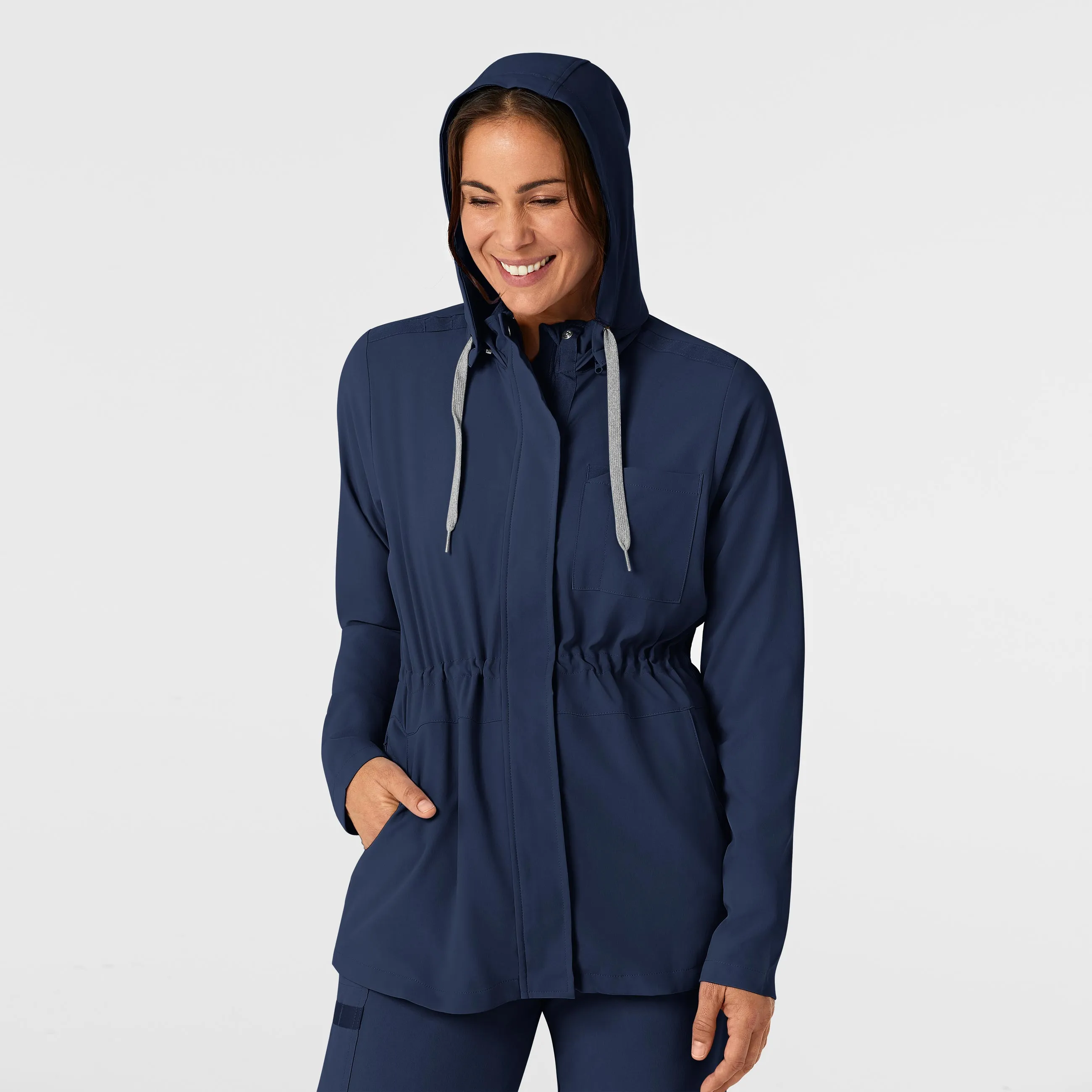 RENEW Women's Convertible Hood Fashion Jacket - Navy