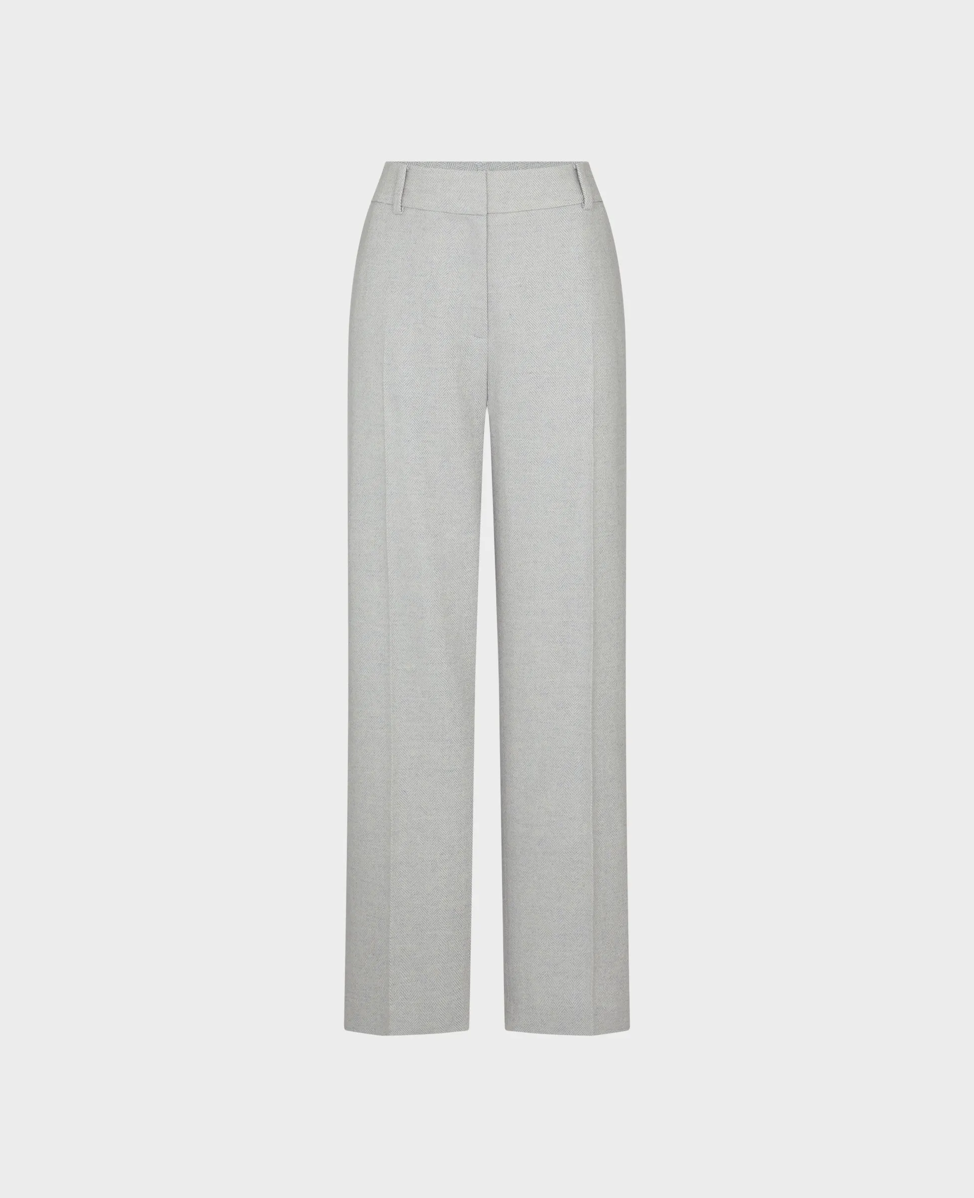 Rosemont Herringbone Wool Blend Straight Leg Trouser