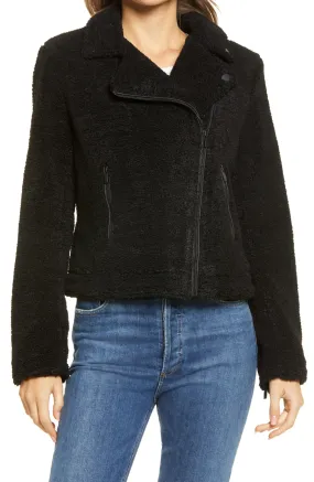 Sanctuary Classic Faux Shearling Moto Jacket