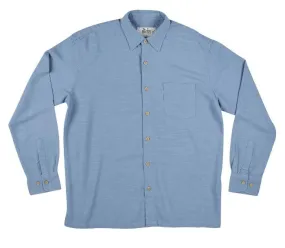 Shirt Men's Bamboo Long Sleeve New Blue