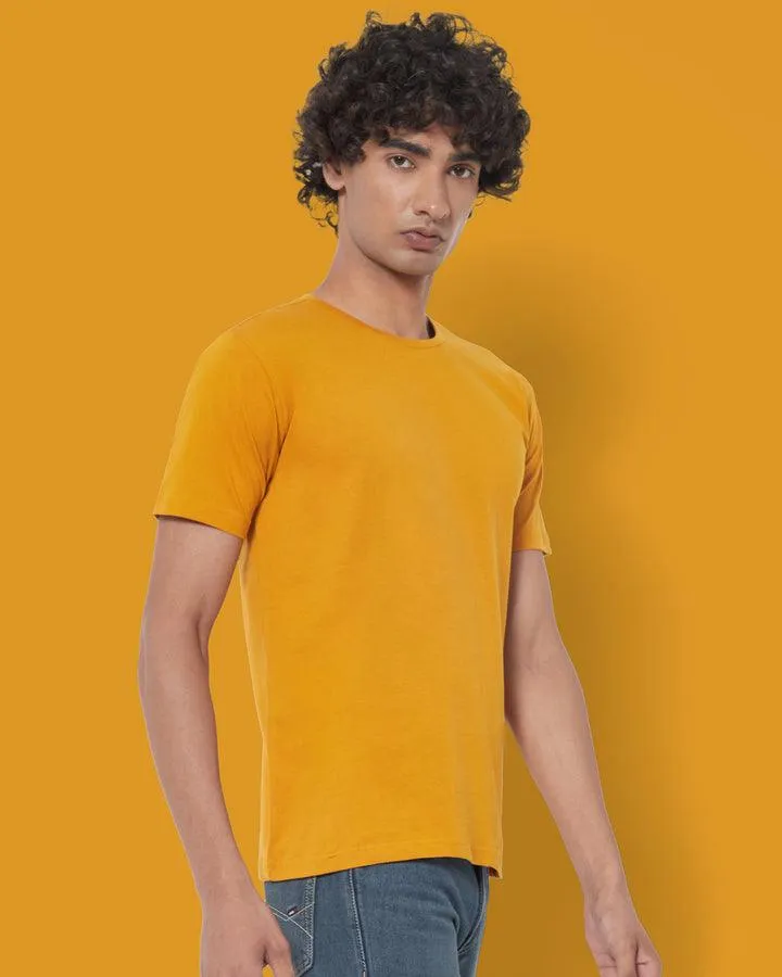 SHORT SLEEVE T SHIRT - Mustard