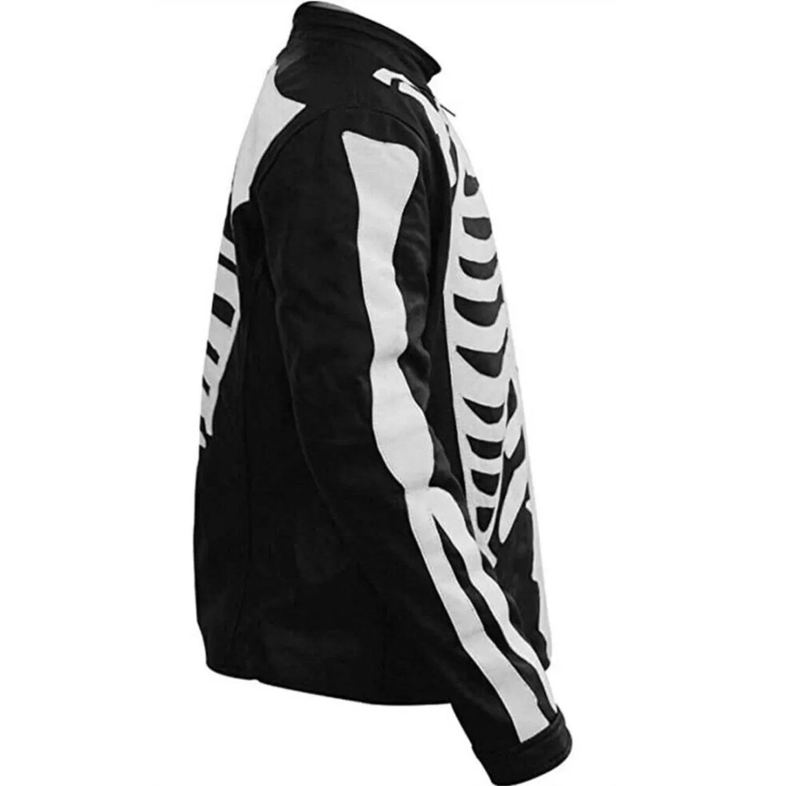 Skeleton Bones Rider Biker Cosplay Jacket for Halloween"