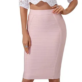 Solid Color Bewitching Pencil Skirt