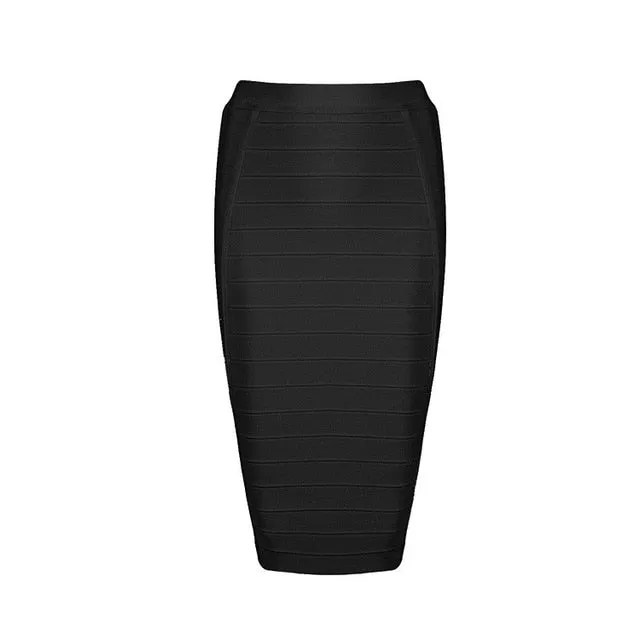 Solid Color Bewitching Pencil Skirt