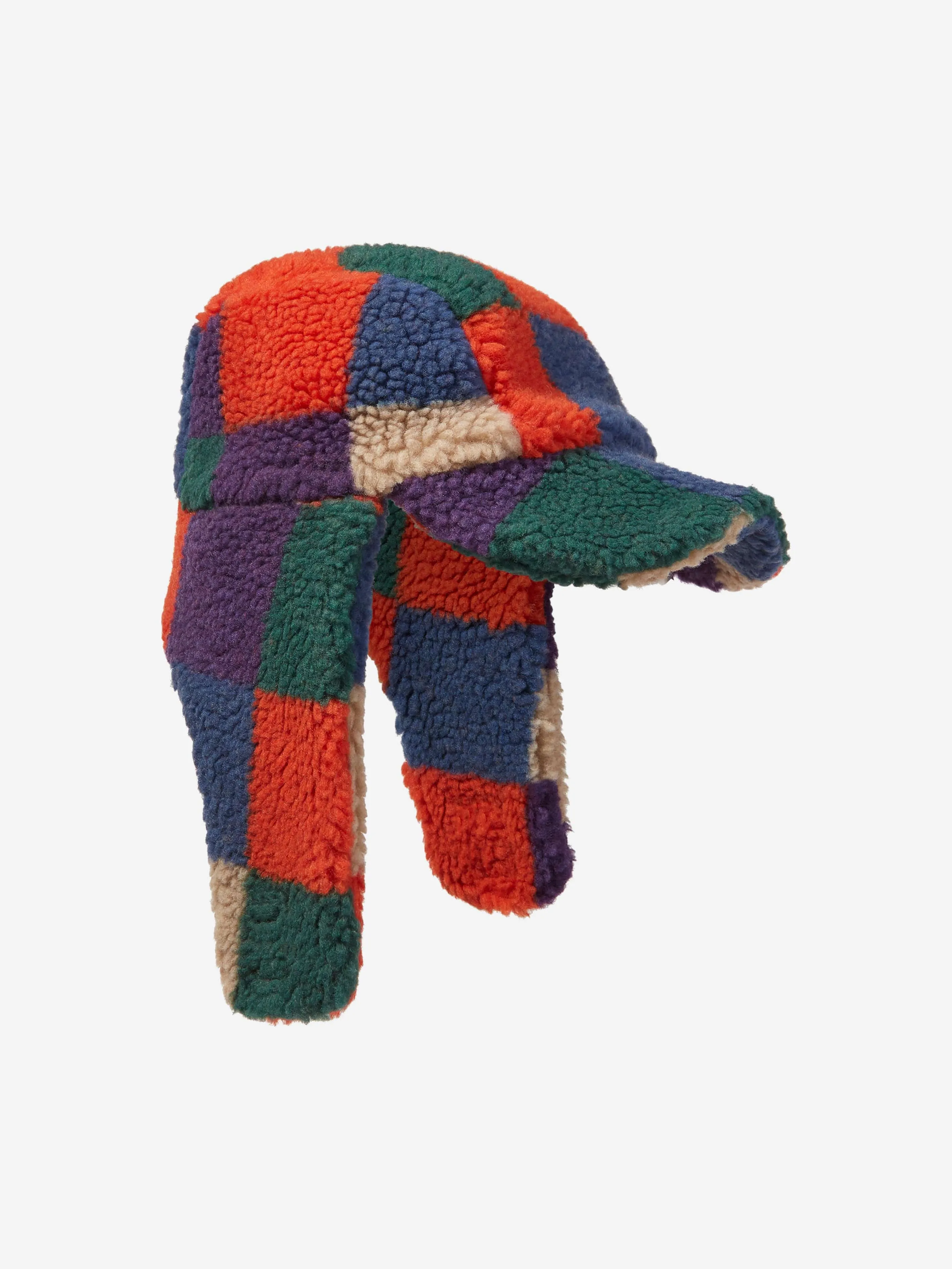 Stella McCartney Boys Faux Shearling Trapper Hat in Multicolour