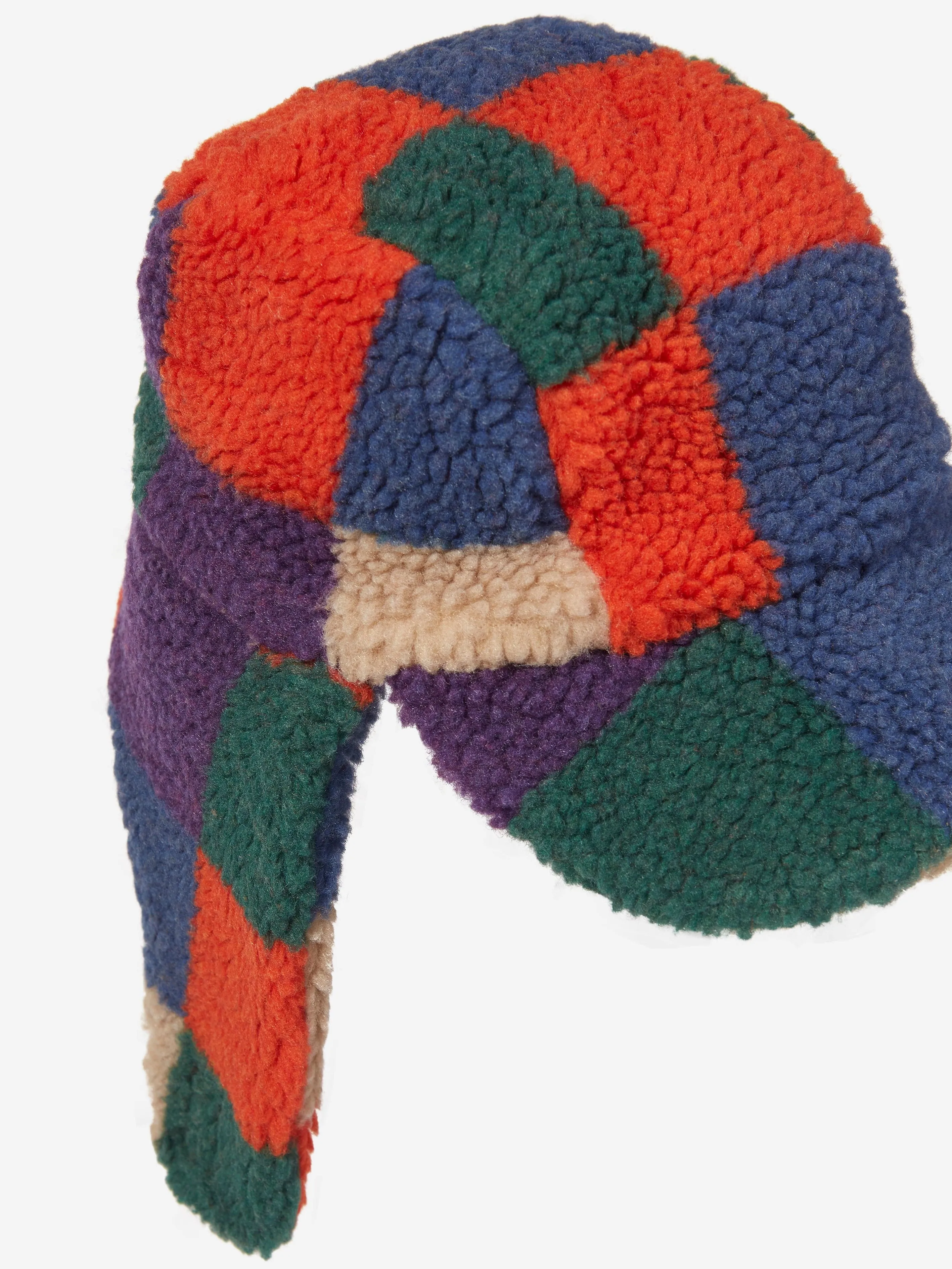 Stella McCartney Boys Faux Shearling Trapper Hat in Multicolour