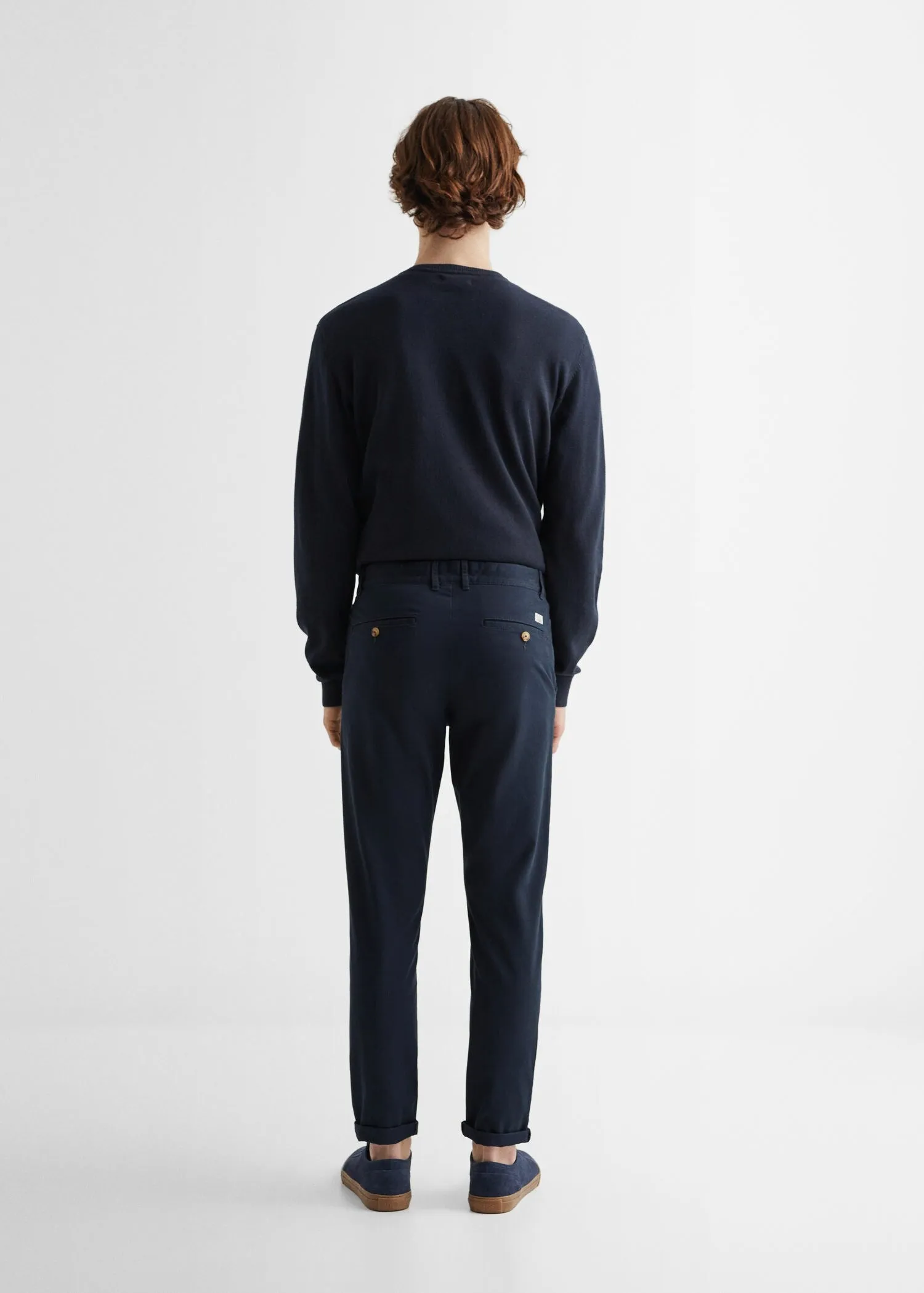 Straight cotton trousers