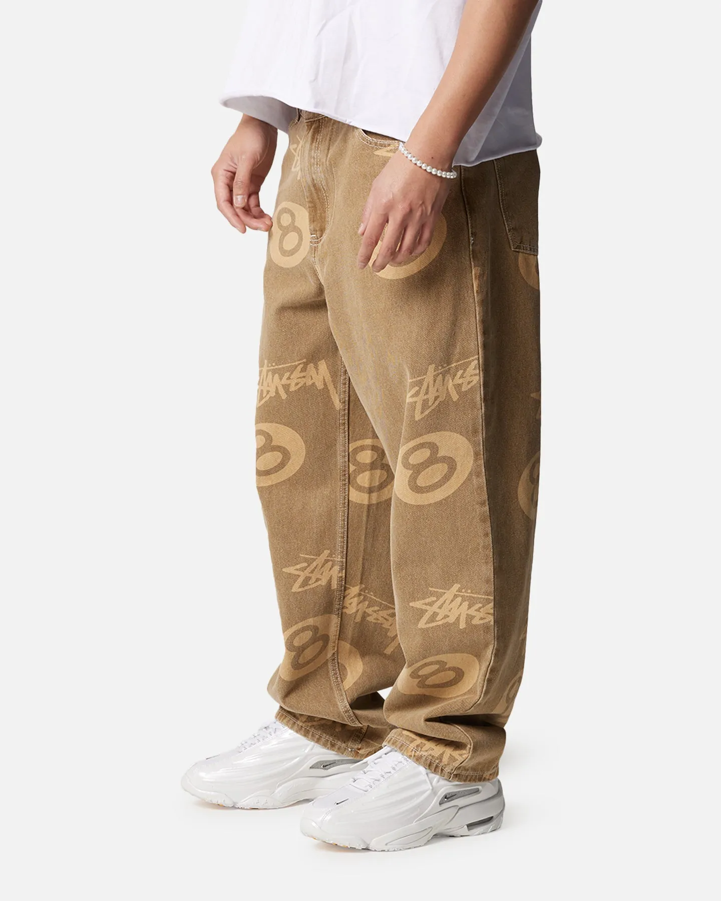 Stussy Stock 8 Ball Jeans Tan Denim