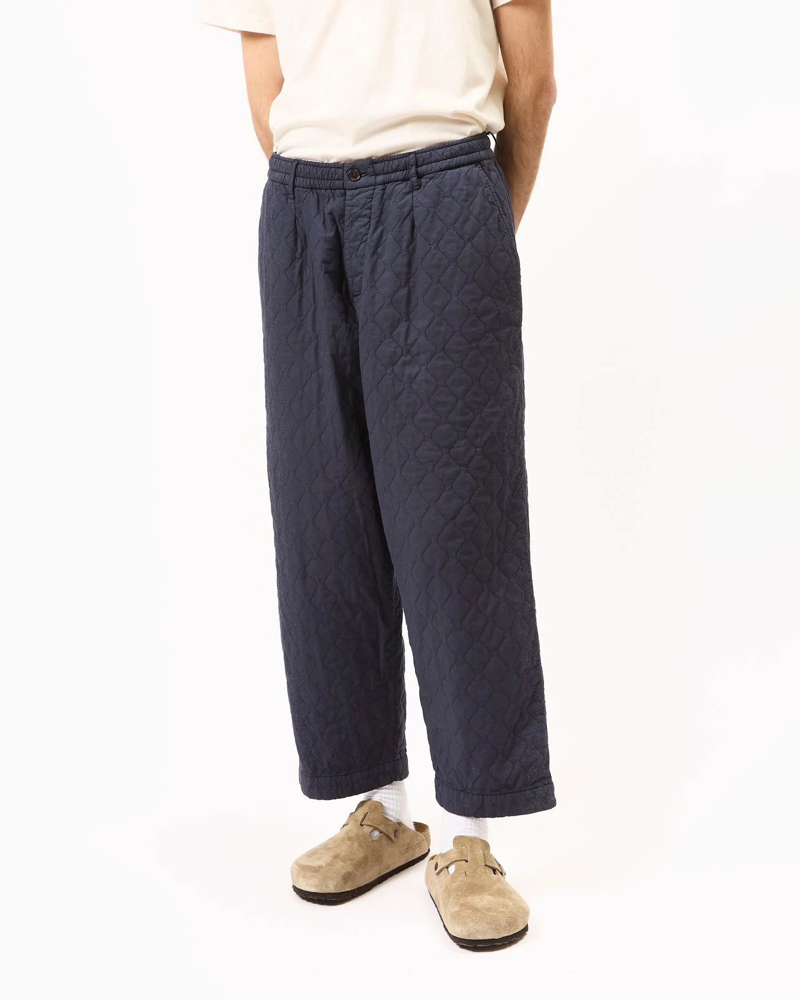 Universal Works Oxford Pant (Quilt Cotton) - Dark Navy Blue