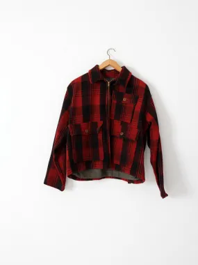 vintage 1940s plaid hunting jacket