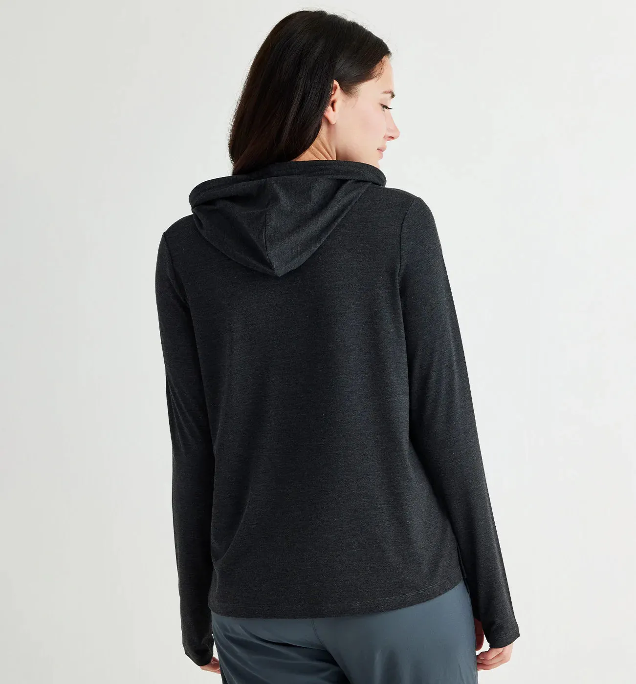 Women's Bamboo Flex Hoodie - Heather Black