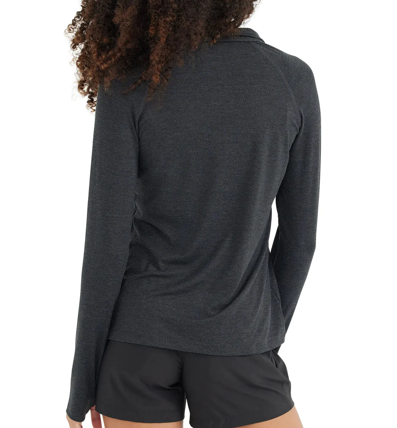 Women's Bamboo Flex Quarter Zip - Heather Black