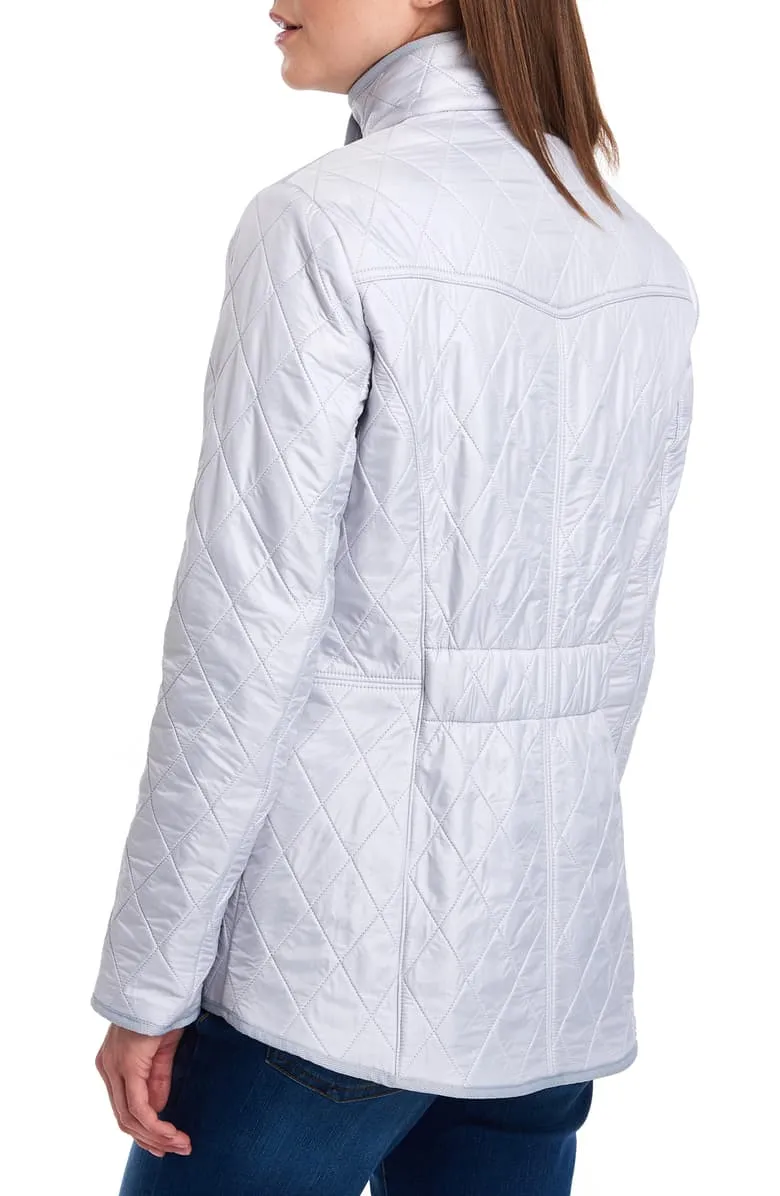 Women's Barbour | Cavalry Polarquilt Jacket | Ice White Silver Ice