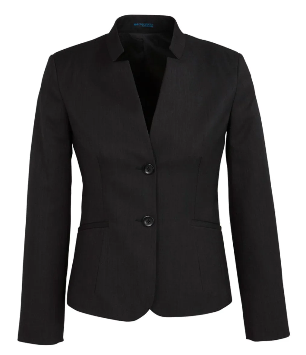 WOMENS SHORT JACKET WITH REVERSE LAPEL   60113