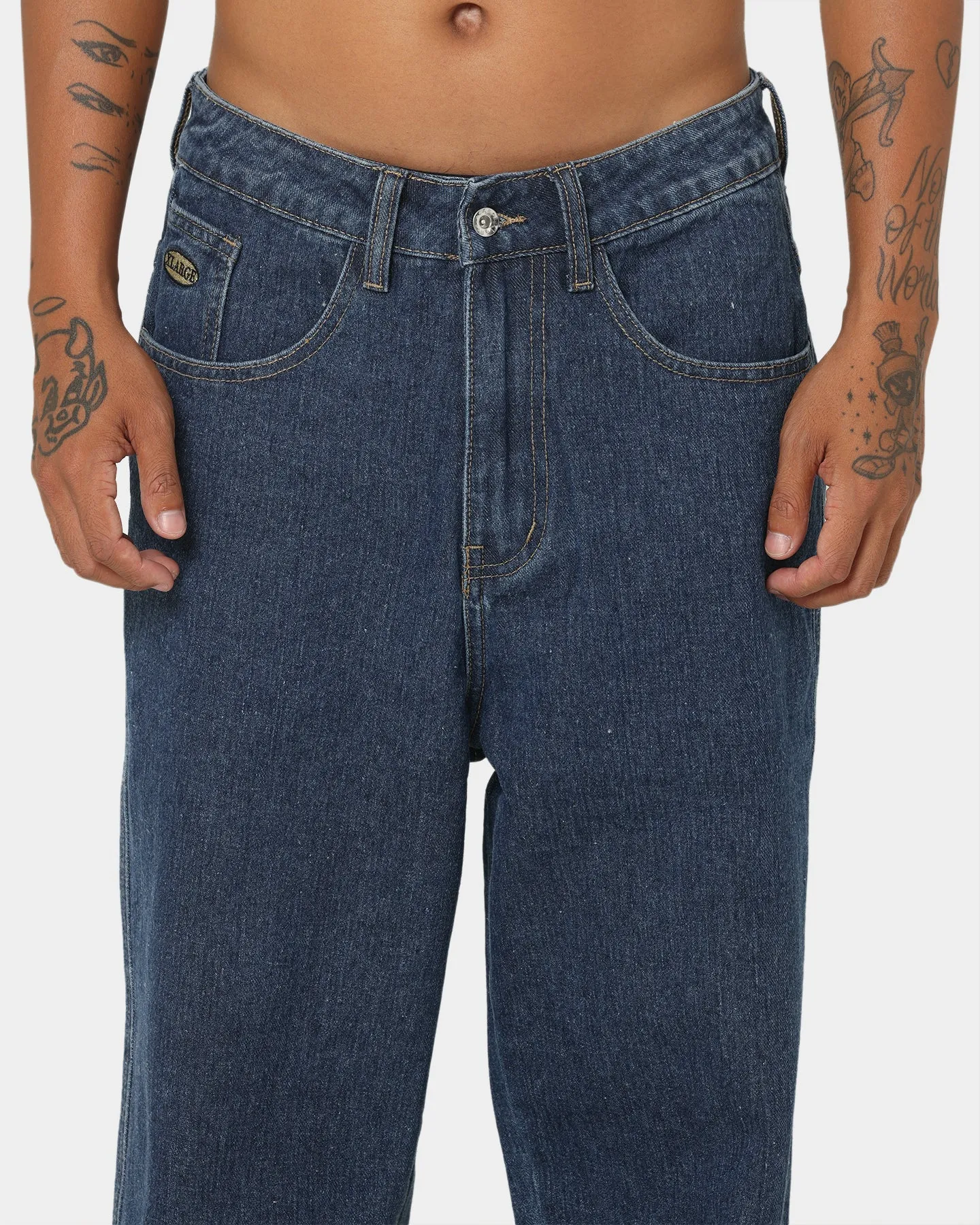 X-Large Bull Denim 91 Wide Leg Pants Blue