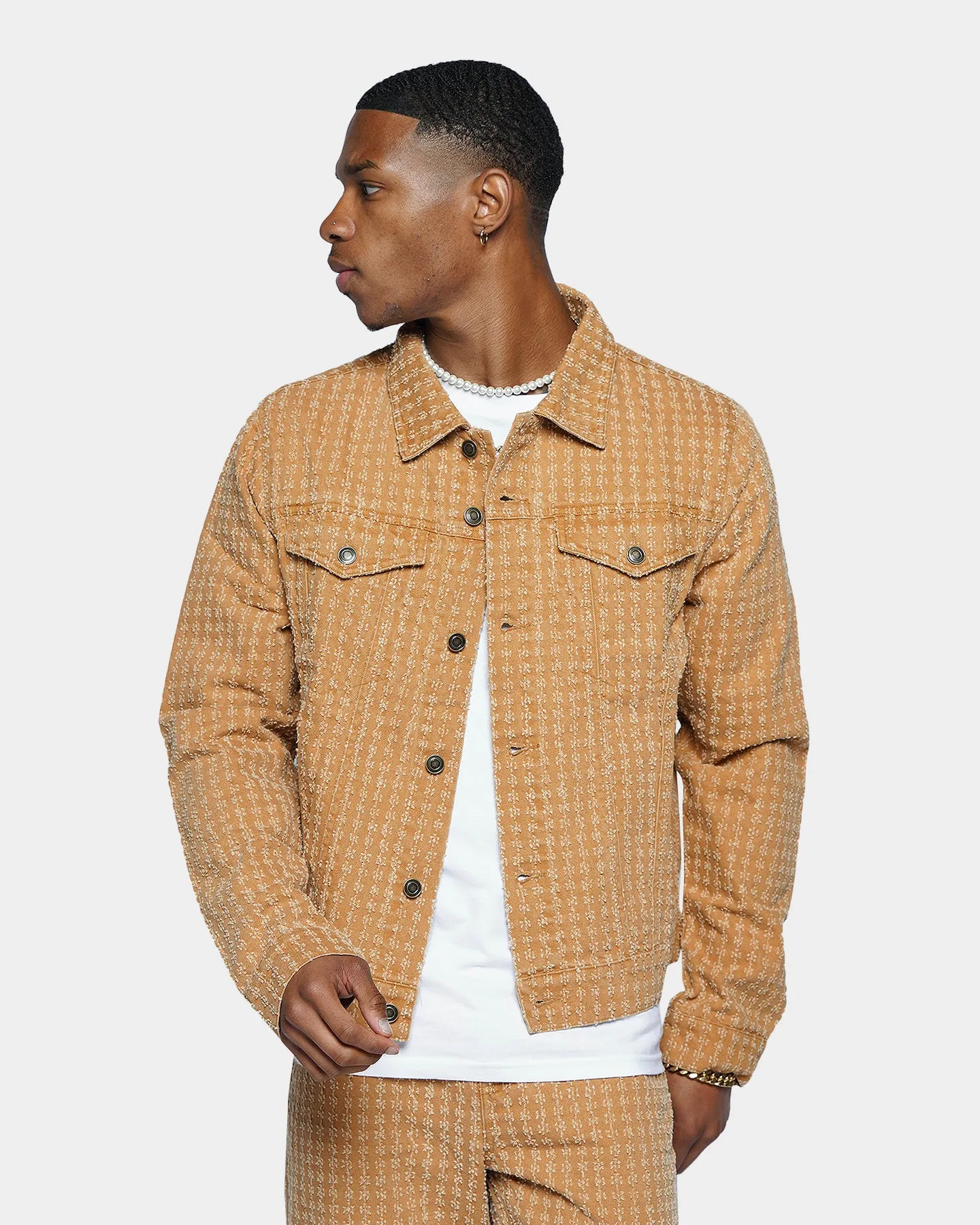 XXIII Nikhil Jacquard Jacket Toffee