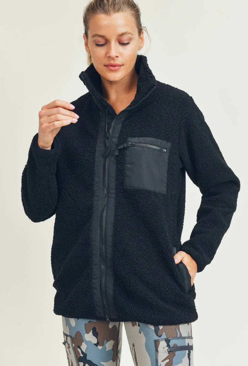 Zip Up Sherpa Trek Jacket