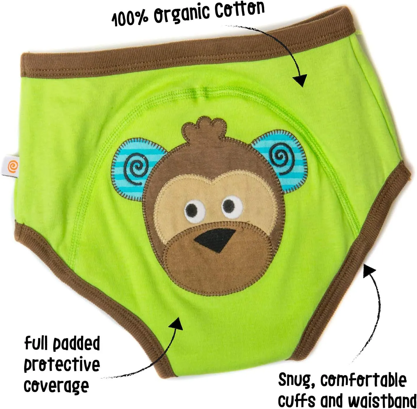 Zoocchini 3 Piece Organic Training Pant Set- Girl's Ocean Friends